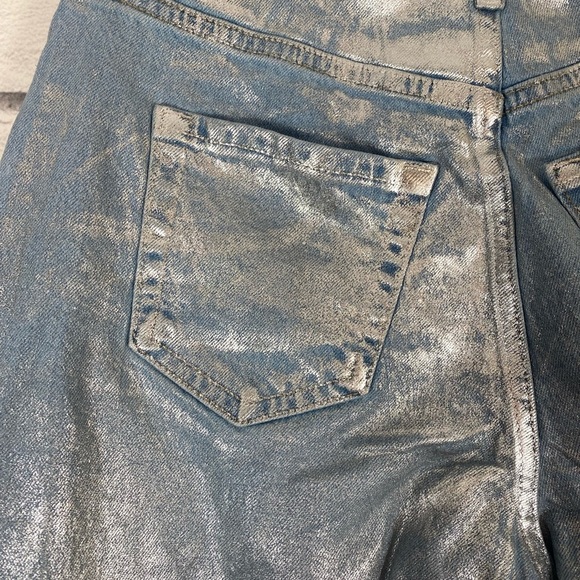 Wild Fable Silver Metallic Wide Leg High Rise Jeans size 0 - Picture 8 of 8